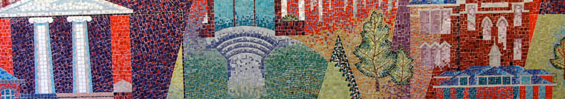 A mosaic of campus on display in the Student Union